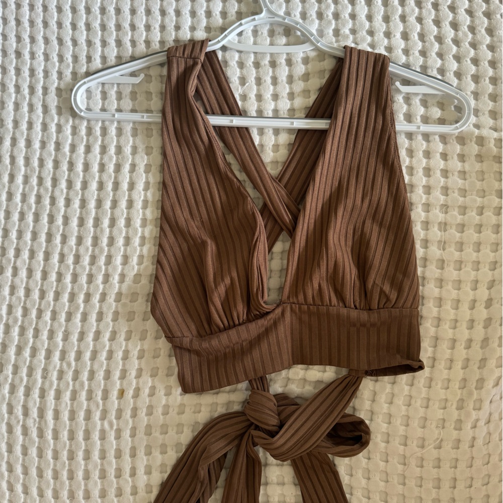 Better Be Brown Halter Top